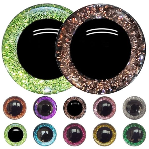 100pcs Resin Three-dimensional Animal Artificial Eye Plastic Plush Toy Accessories, Size: 10mm (Colors Shipped Randomly) - Image 6