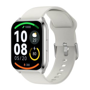 Original Xiaomi Youpin Haylou LS02 Pro Smart Watch, 1.85 inch Screen Silicone Strap, Support 100 Sport Modes / Health Monitoring (White)