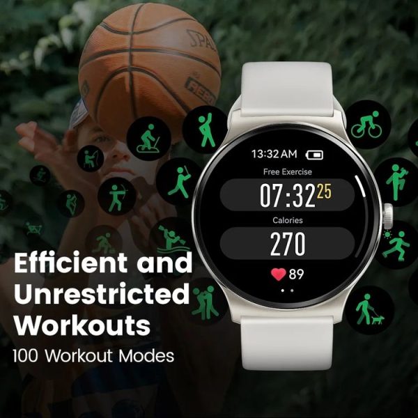 Original Xiaomi Youpin Haylou Solar Lite Smart Watch, 1.38 inch Screen Silicone Strap, Support 100 Sport Modes / Health Monitoring (Blue) - Image 4
