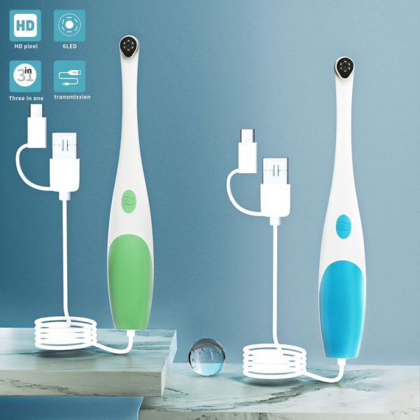 AN109 6LEDs 1080P 3 in 1 Visible Oral Endoscope (Green) - Image 2