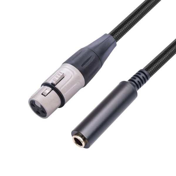 0.3m 6.35mm Female to XLR Female Microphone Audio Conversion Cable - Image 2