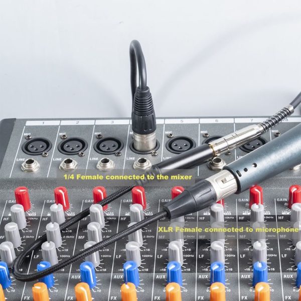 0.3m 6.35mm Female to XLR Female Microphone Audio Conversion Cable - Image 7