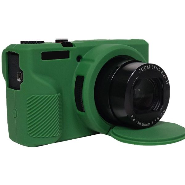 Canon PowerShot G7 X Mark III / G7X3 Soft Silicone Protective Case with Lens Cover (Green) - Image 4