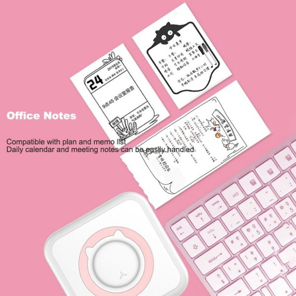 C15 Portable Multifunction Mini Printer Support OCR Text Scanning (Pink) - Image 6