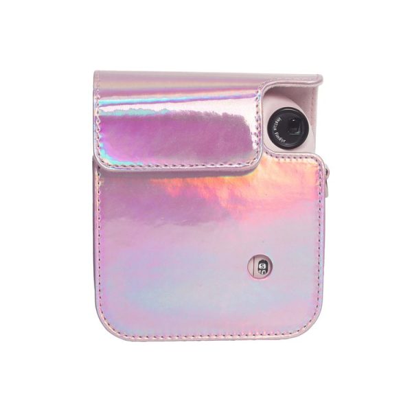 FUJIFILM instax mini 12 Laser Full Body Leather Case Camera Bag with Strap (Pink) - Image 4