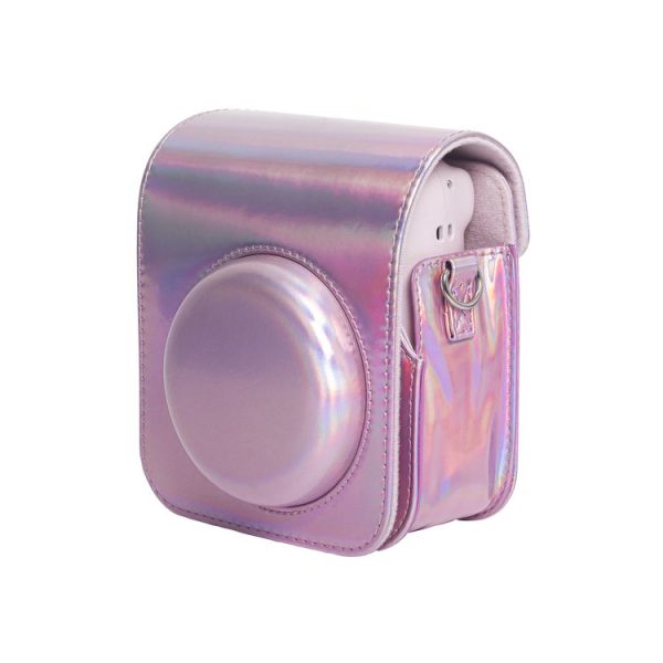 FUJIFILM instax mini 12 Laser Full Body Leather Case Camera Bag with Strap (Pink) - Image 5