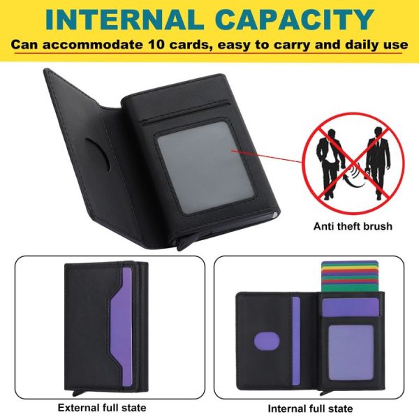 Anti Theft Brush Card Bag, Size: 10x6x3cm (Black) - Image 5
