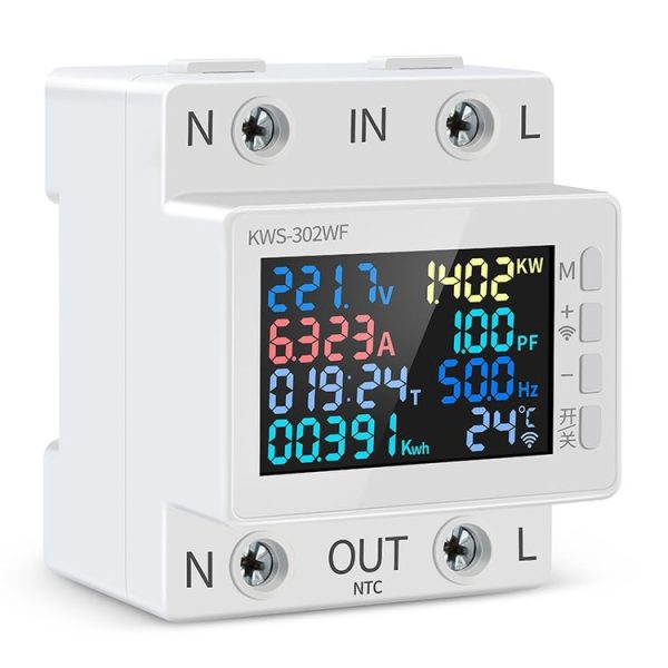 KWS-302WF 170-270V Multifunctional AC Digital Display Rail Voltage and Current Monitoring Meter - Image 2