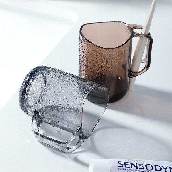 Plastic Transparent Acrylic Teeth Brushing Mouthwash Cup - Image 3