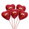 100pcs / bag 10 inch Activity Decoration Pentagram Heart Shaped Red Balloon