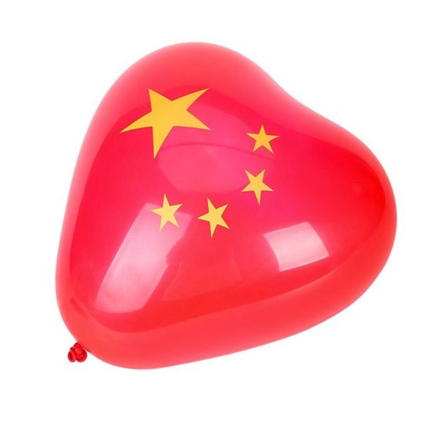 100pcs / bag 10 inch Activity Decoration Pentagram Heart Shaped Red Balloon - Image 2