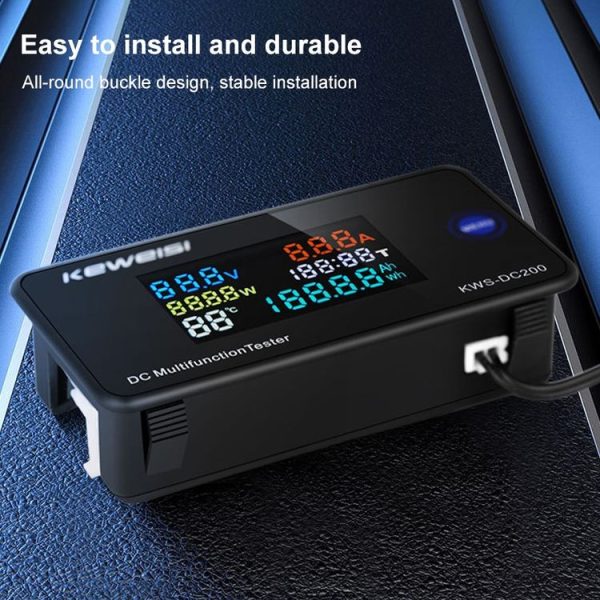 KWS-DC200-50A 8-120V DC Digital Display Voltage Current Watch with Shunt (Black) - Image 6