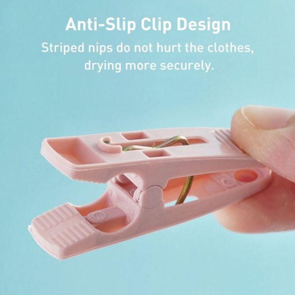 Multifunctional Clothespin Household Plastic Basket Sock Clip 30 / Box Random Color - Image 3