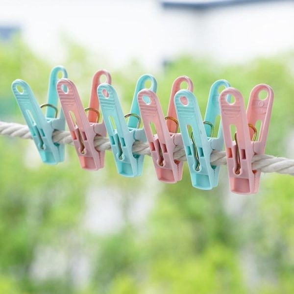Multifunctional Clothespin Household Plastic Basket Sock Clip 30 / Box Random Color - Image 5