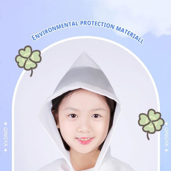 Non-disposable Frosted Thickened Children EVA Raincoat (Transparent) - Image 4