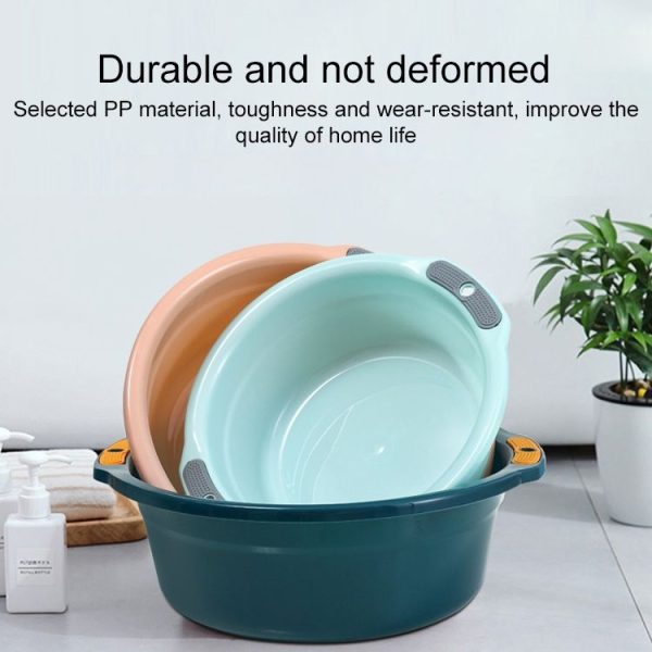 Household Hanging Thickened Double-ear Anti-slip Wash Basin Random Color Small - Image 4