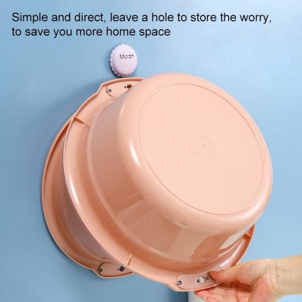 Household Hanging Thickened Double-ear Anti-slip Wash Basin Random Color Small - Image 6