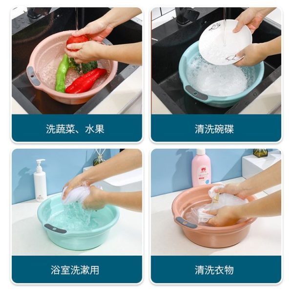 Household Hanging Thickened Double-ear Anti-slip Wash Basin Random Color Small - Image 7