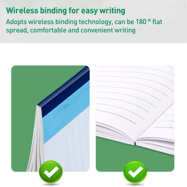 Deli 7653 Notebook A5 Wireless Binding Soft Surface Simple Notepad Student Notepad - Image 3