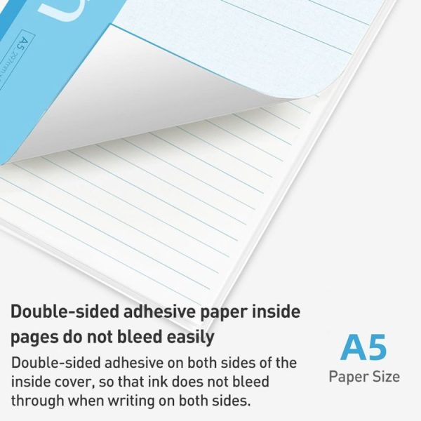 Deli 7653 Notebook A5 Wireless Binding Soft Surface Simple Notepad Student Notepad - Image 4