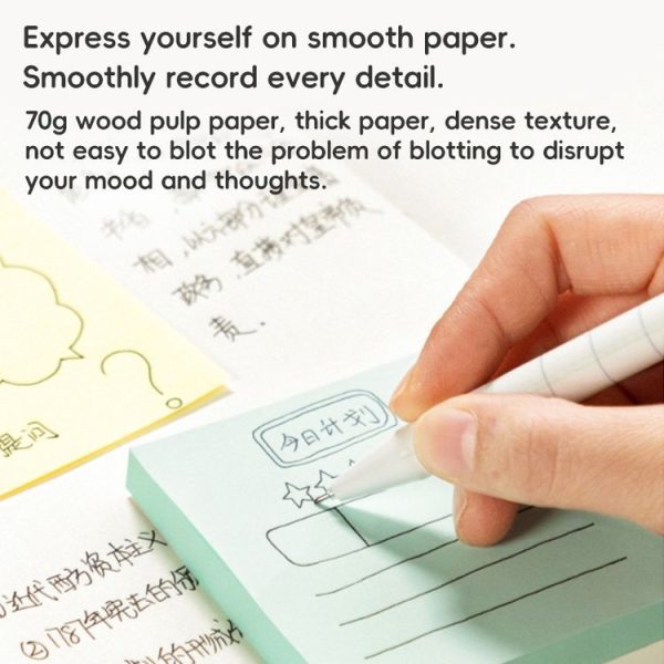 Deli 7156 Sticky Notes Colorful Note Label Paper, Specification: 100 Sheets (Random Color) - Image 3