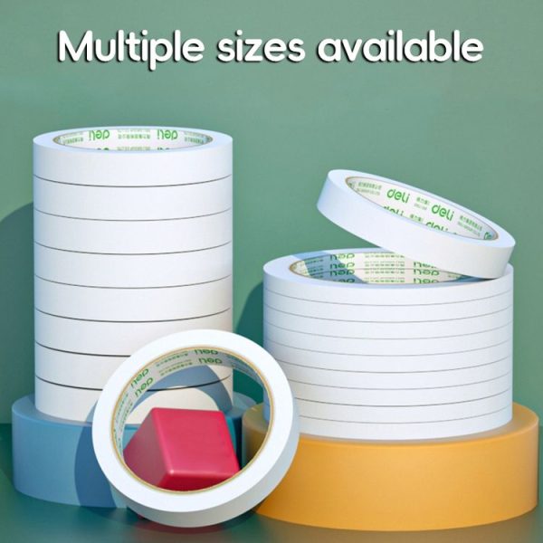 2 Volumes Deli High Adhesive Double Faced Adhesive Strong Dual Sided Tape, Size: 9mm - Image 5