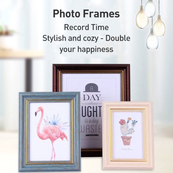 Creative Table Setting Simple Retro Wedding Studio Photo Wall Frame 7 inch Ivory White - Image 3
