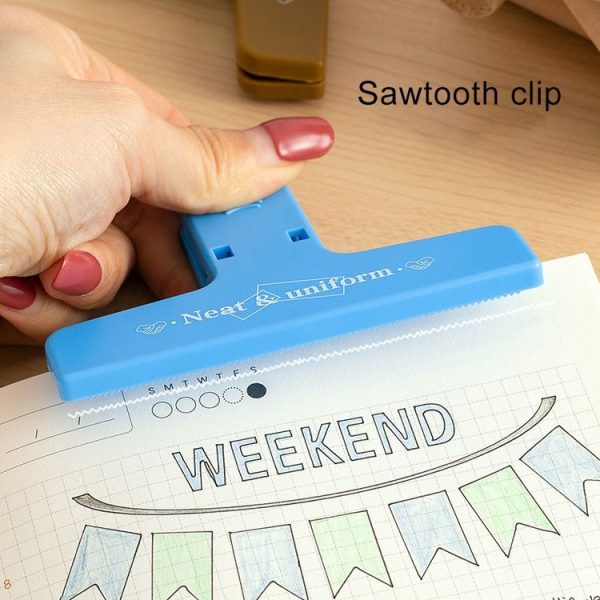Handbook Clip Colorful Retro Plastic Clip Snack Receipt Clip (Random Color) - Image 4