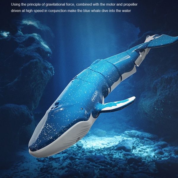 LS-XDU / RC B4 Remote Control Whale Toy Can Dive And Spray Water (Royal Blue) - Image 3
