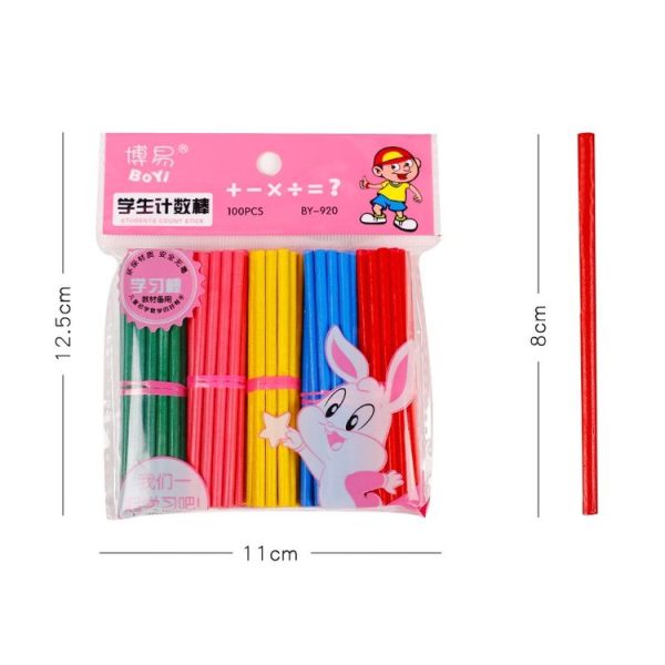 Counting Sticks Counter Teaching Aids Kindergarten Puzzle Wooden Colorful Counting Sticks - Image 2