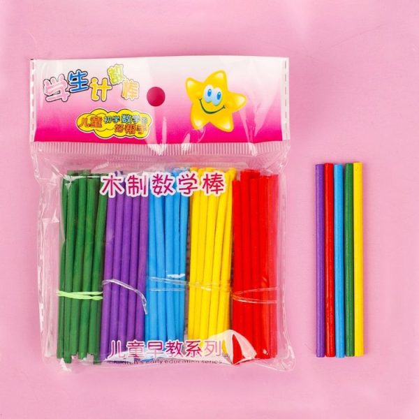 Counting Sticks Counter Teaching Aids Kindergarten Puzzle Wooden Colorful Counting Sticks - Image 5