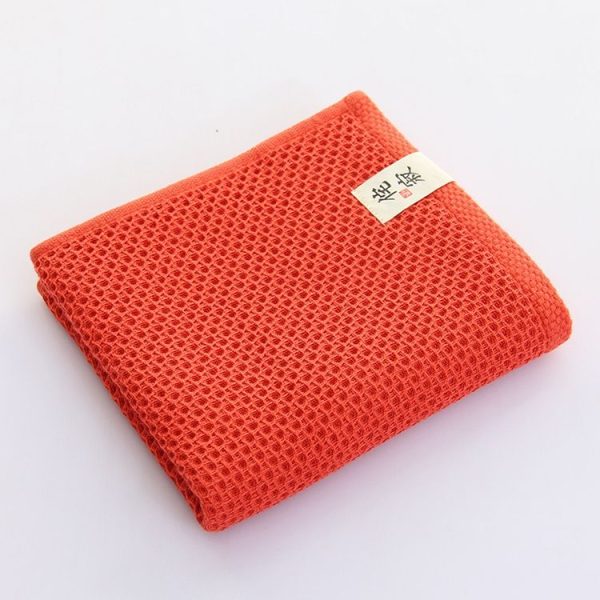 Honeycomb Cotton Towel, Size: 33 x 34cm (Red)