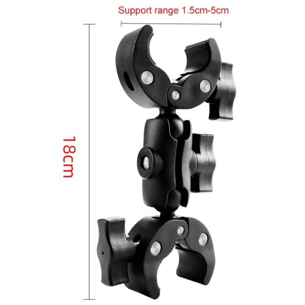 Motorcycle Dual-heads Crabs Clamps Handlebar Fixed Mount, Length: 18cm - Image 2