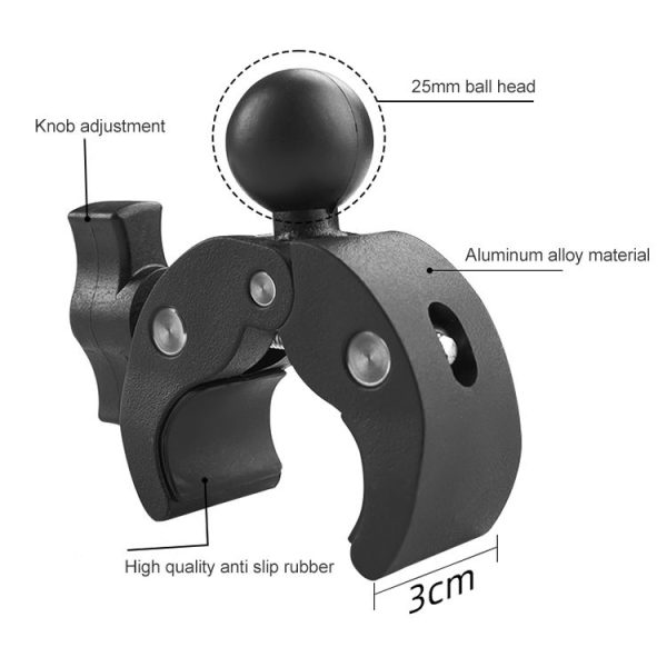 Motorcycle Dual-heads Crabs Clamps Handlebar Fixed Mount, Length: 18cm - Image 4