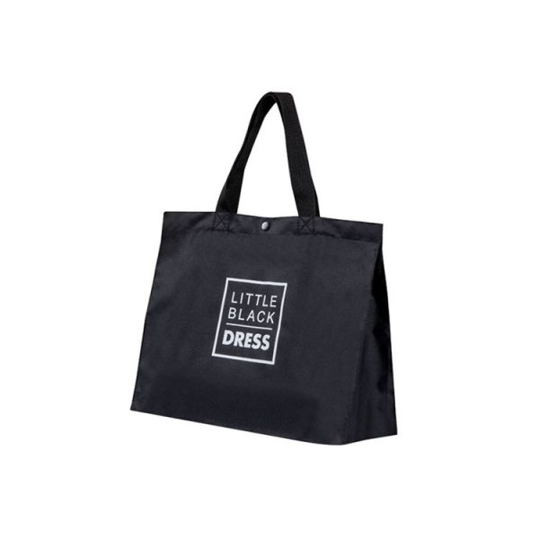 24x25.5x9.5cm Oxford Cloth Eco-friendly Shopping Bag Large Capacity Folding Portable Small Canvas Bag (Random Color Delivery)