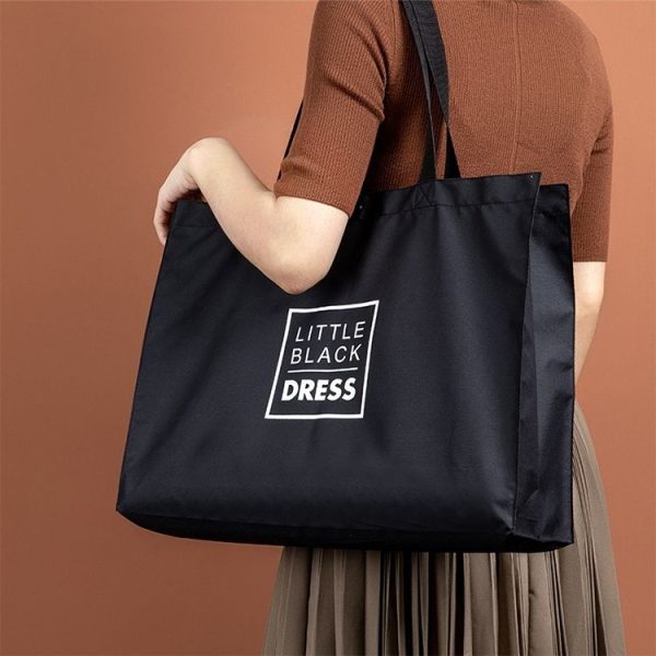 24x25.5x9.5cm Oxford Cloth Eco-friendly Shopping Bag Large Capacity Folding Portable Small Canvas Bag (Random Color Delivery) - Image 2