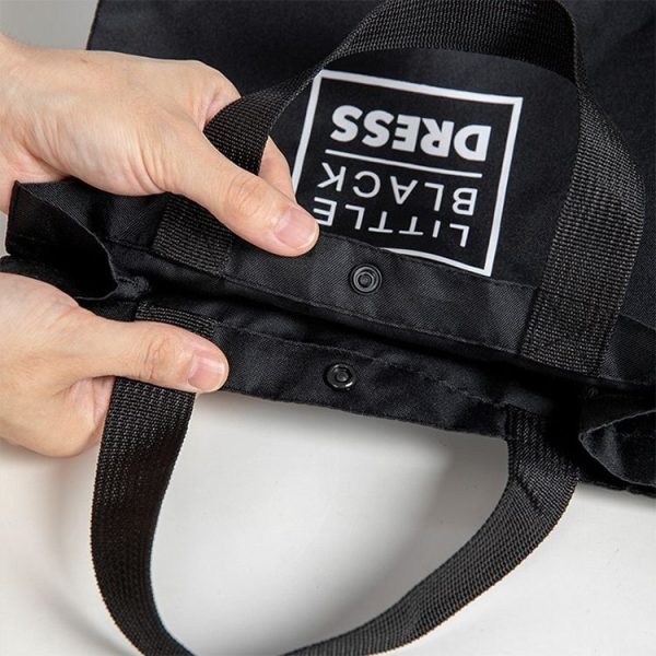24x25.5x9.5cm Oxford Cloth Eco-friendly Shopping Bag Large Capacity Folding Portable Small Canvas Bag (Random Color Delivery) - Image 3
