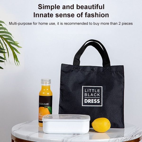 24x25.5x9.5cm Oxford Cloth Eco-friendly Shopping Bag Large Capacity Folding Portable Small Canvas Bag (Random Color Delivery) - Image 4