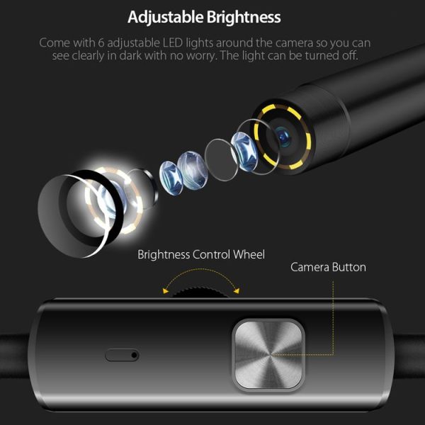 Ulefone Endoscope E1 IP67 Waterproof 3 in 1 Endoscope for Ulefone Power Armor 21 / 19 / 18T / 16 Pro / 13 / Armor Pad (Black) - Image 6