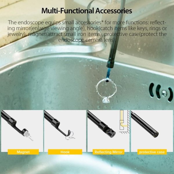 Ulefone Endoscope E1 IP67 Waterproof 3 in 1 Endoscope for Ulefone Power Armor 21 / 19 / 18T / 16 Pro / 13 / Armor Pad (Black) - Image 7