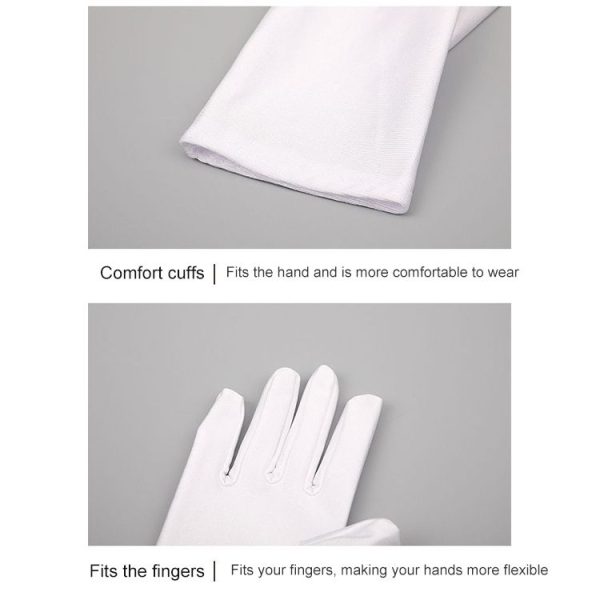 Labor Protection White Anti-sweat Cloth Thickened Gloves 1 Pair - Image 6