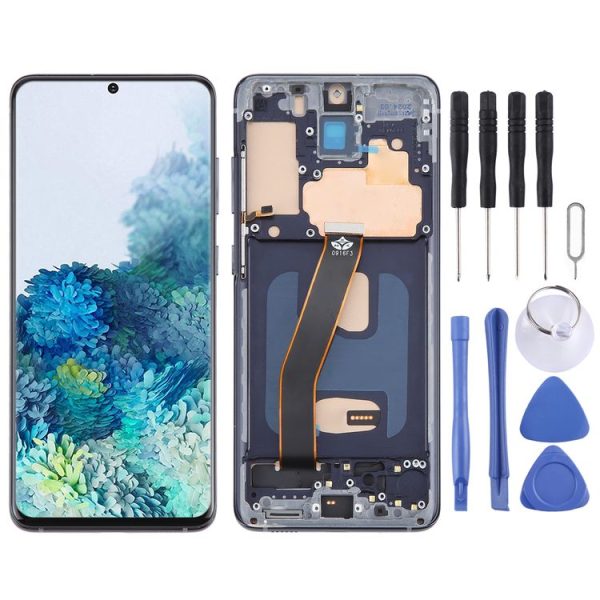 Samsung Galaxy S20 SM-G980 TFT LCD Screen Digitizer Full Assembly with Frame, Not Supporting Fingerprint Identification