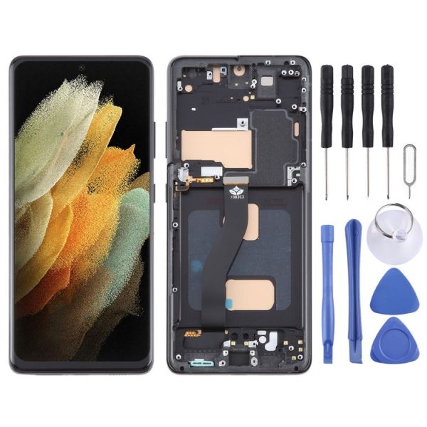 Samsung Galaxy S21 Ultra 5G SM-G998B TFT LCD Screen Digitizer Full Assembly with Frame, Not Supporting Fingerprint Identification