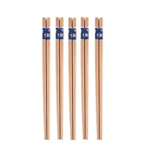 5 Pairs Kitchen Household Natural Wood Chopsticks (Individually Packaged)
