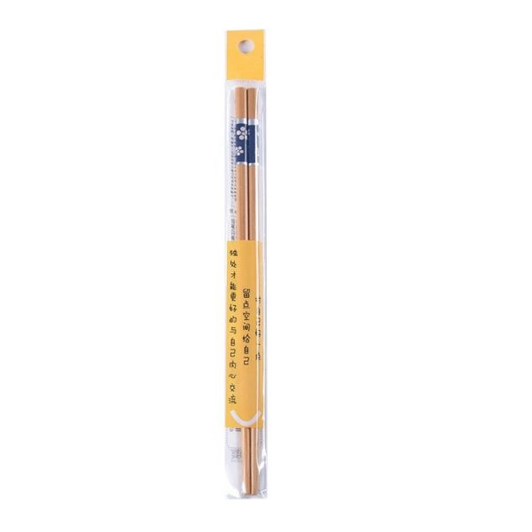5 Pairs Kitchen Household Natural Wood Chopsticks (Individually Packaged) - Image 3