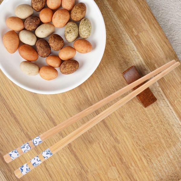 5 Pairs Kitchen Household Natural Wood Chopsticks (Individually Packaged) - Image 5