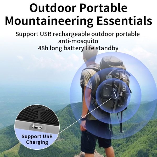 709 Outdoor Camping Ultrasonic Portable Mosquito Repeller (Black) - Image 6