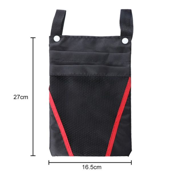 10 PCS Bicycle Phone Bag Hanging Basket Storage Bag Front Head Bag (Black Red) - Image 2