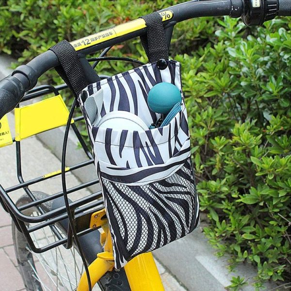 10 PCS Bicycle Phone Bag Hanging Basket Storage Bag Front Head Bag (Black Red) - Image 6