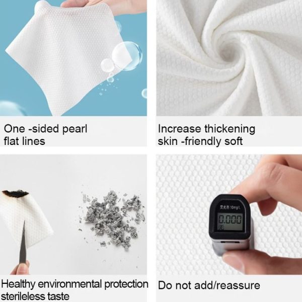 Disposable Facial Towels Thickened Pearl Pattern Wet Dry Dual Use, Specification: 60pcs / Pack - Image 4